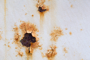 metal iron rust with peeling paint background and texture