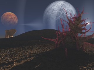 3d illustration Science-Fiction landscape
