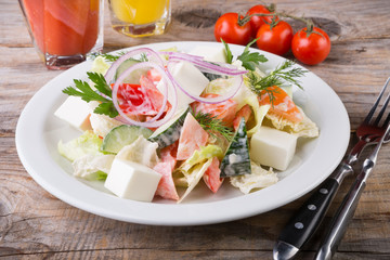 Fresh vegetables salad