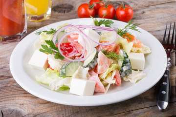 Fresh vegetables salad