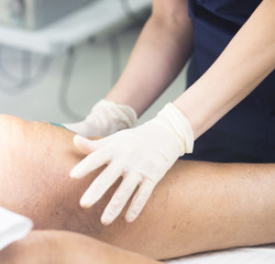 Fototapeta premium Anaesthetist and patient