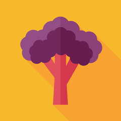 Broccoli flat icon. Vegetable vector