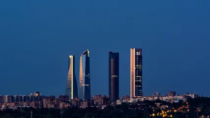 Abwaschbare Fototapete Madrid Skyline von Madrid