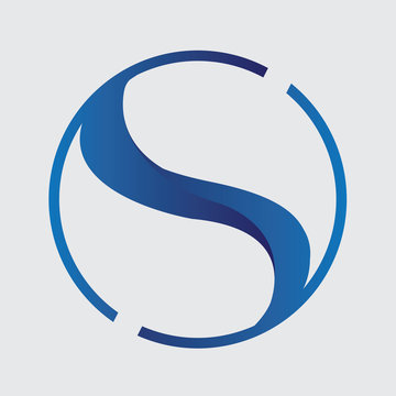 Creative and Cool Circle S Letter Logo for technology, fabric, industrial business