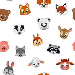 Pattern of funny animals