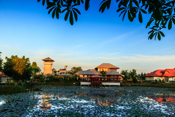 The house has a sky background.