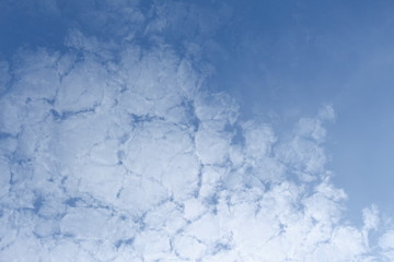blue sky with white cloud  vivid in nature for background beautiful