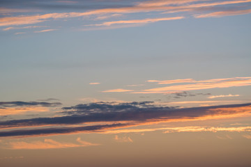 Dramatic sunset and sunrise sky