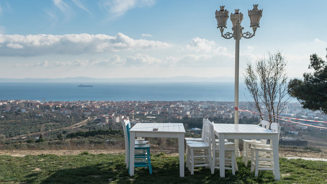 Tekirdag, Turkey - 17 December 2016: Landscape view of the city of Tekirdag in Turkey