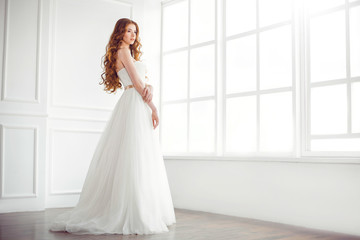 Fototapeta premium Happy bride indoors