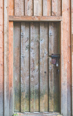 old wooden door.