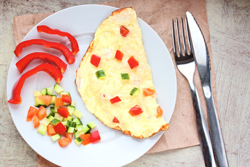omelette selective focus