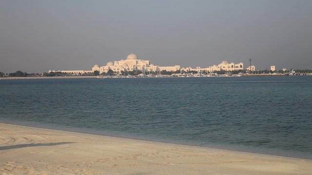 Early morning view on Presidential Palace in Abu Dhabi, United Arab Emirates