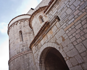Fototapeta na wymiar Old fort before the storm - city od Krk Croatia