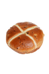 isolated hot cross bun