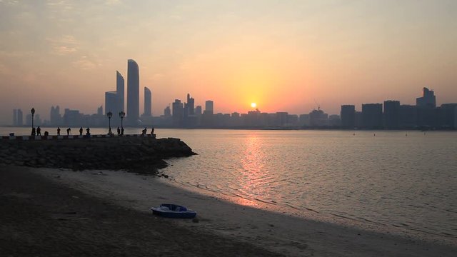 Sunrise in Abu Dhabi, United Arab Emirates