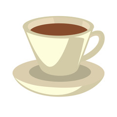 Cup of coffee. Vector Illustration.