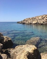 Cove in Pefkos, Rhodes