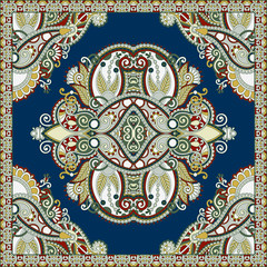 Traditional ornamental floral paisley bandanna