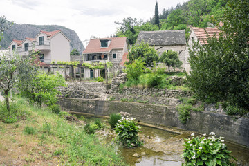 Zakucac place from came ST. Leopold Mandic, near Omis city, Croatia