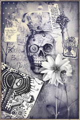 Fototapeta premium Gothic and macabre steampunk skull
