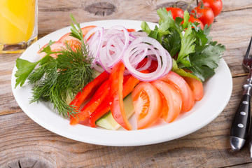 Fresh raw vegetables