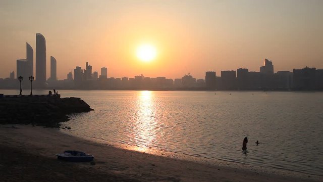 Sunrise in Abu Dhabi, United Arab Emirates
