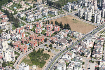 Fototapeta premium Aerial view of an urban area