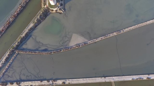 Aerial shot of the coast line on the west coast of sicily