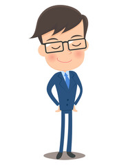 男性会社員　満足