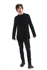 Portrait of an attractive man on black background