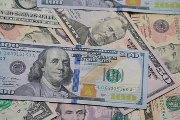 US Dollar cash background, investment saving economy concept