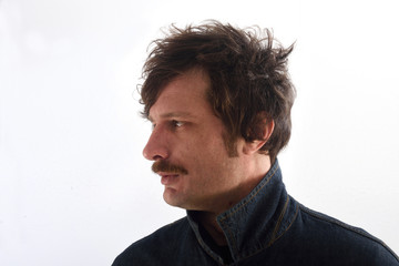 Fototapeta premium Portrait of an attractive man on white background