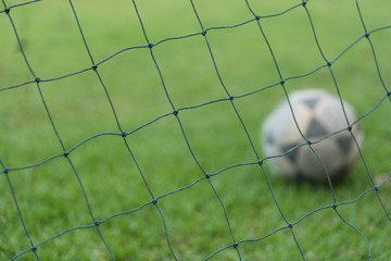 Goal net for football or soccer.