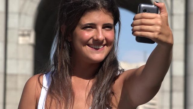 Tourist Female Travel Selfie
