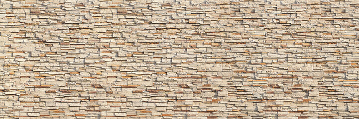 horizontal modern brick wall for pattern and background