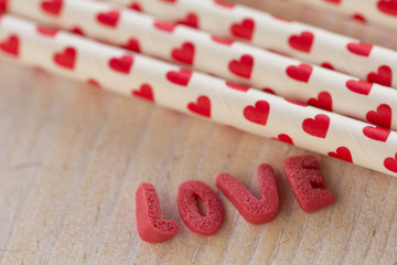 Hearts straws