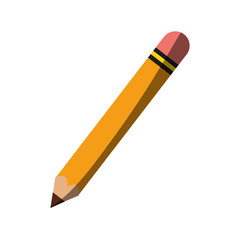 pencil icon over white background. colorful design. vector illustration