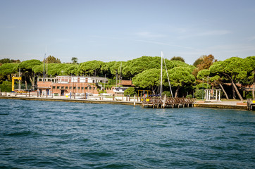View on Venice from the sea, Veneto, Italy