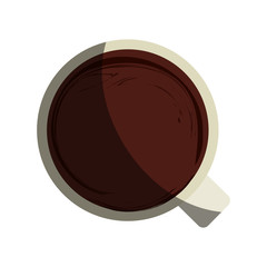 coffee mug icon over white background. colorful design. vector illustration