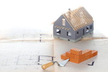 Planungssymbol mit Rohbau