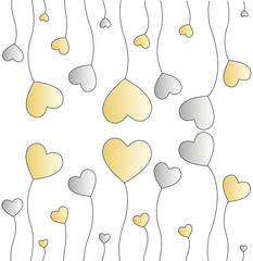 vector background with hearts, Valentine's Day