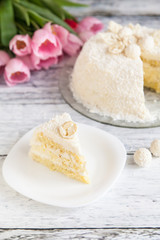 Coconut Cake slice
