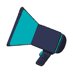 megaphone icon over white background. colorful design. vector illustration