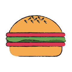 hamburger icon over white background. colorful design. vector illustration