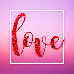 Colorful glitter letters 