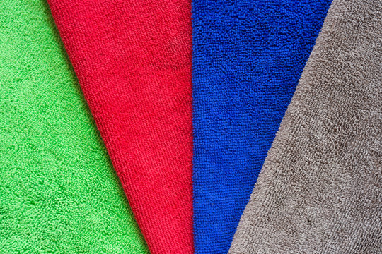 Colorful microfiber fabric for dust removal and cleaning wax on car or absorb water after car wash for dry.