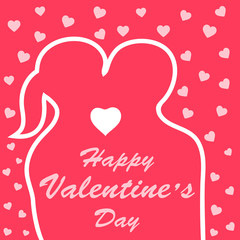 Happy Valentine's Day Greeting Card.