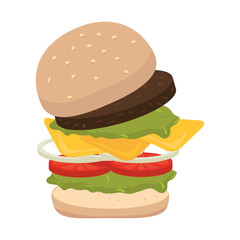 hamburger fast food icon vector illustration design