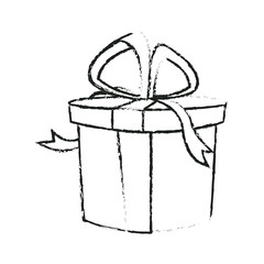 gift box icon over white background. vector illustration